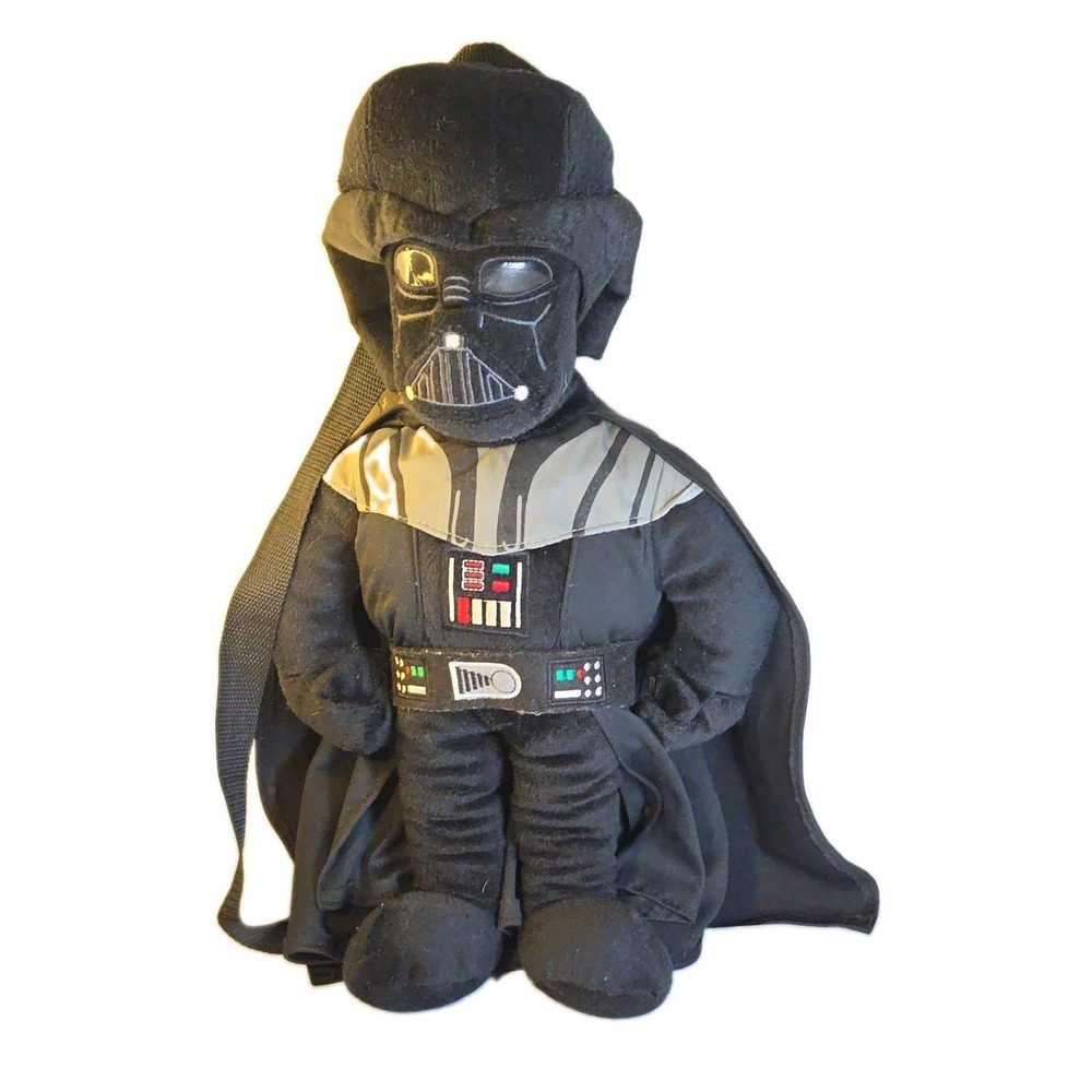 Star Wars Darth Vader Plush Backpack Full Body Figure Adjustable Straps Bag Zip